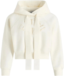 Patou Women's White Logo-Embroidered Hoodie