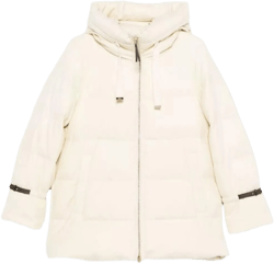 Herno Women's Natural Padded Parka With Hood And Adjustable Cuffs