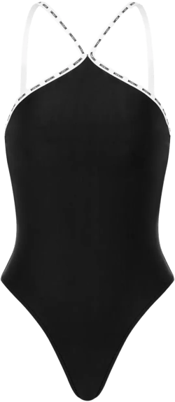Moschino Women's Black Cross-Strap Swimsuit
