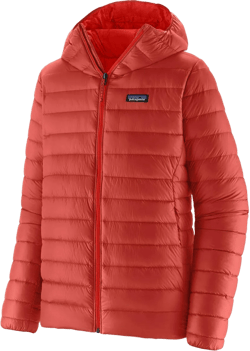 Patagonia Women's Red Down Sweater Hooded Jacket