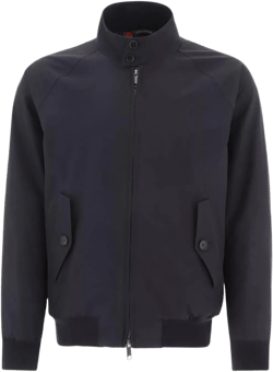 Baracuta Men's Blue Collared Jackets With Button Detail And Pockets