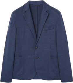 Loro Piana Men's Blue Two-Button Patch-Pocket Jacket