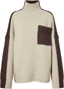 JW Anderson Women's Natural Wool And Alpaca-Blend Turtleneck Sweater
