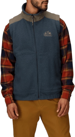 Marmot Men's Blue Wanderer High Pile Fleece Vest