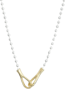 Nordstrom Rack Women's Blue Demi Fine Ball Chain Interlocking Link Pendant Necklace