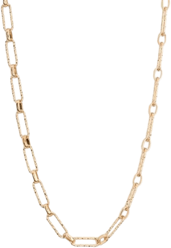 Nordstrom Rack Women's Metallic Textured Paperclip Chain Necklace
