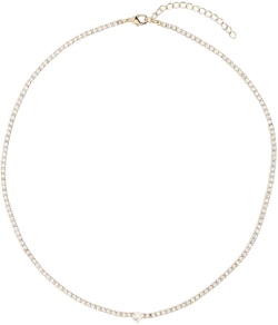 Nordstrom Rack Women's White Cubic Zirconia Tennis Necklace