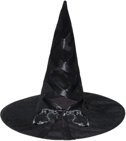 Toynk Women's Black Halloween Witch Hat