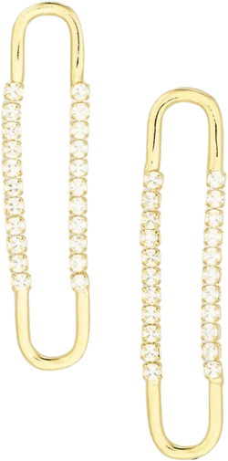 Nordstrom Rack Women's White Cz Chain Drop Earrings