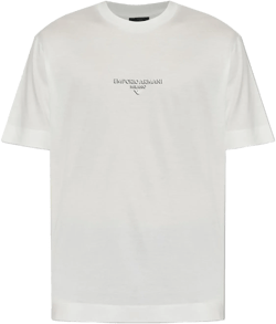 Emporio Armani Men's Blue T-Shirt With Logo