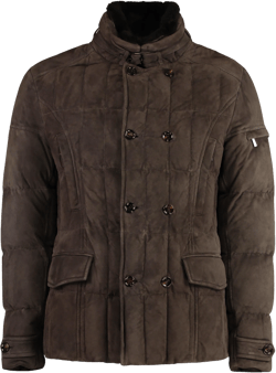 Moorer Men's Brown Siro Suede Jacket