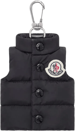 Moncler Men's Blue Quilted Vest Keyring
