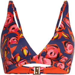 Huit Women's Red Triangle Bikini Top