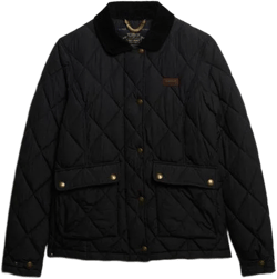 Superdry Women's Black Cord Trimmed Liner Jacket