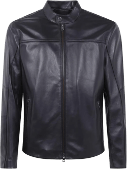 Michael Kors Men's Black Basic Racer Jacket
