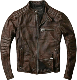 Zulin Black Lambskin Leather Jacket - Cafe Racer Distressed Brown Leather Jacket, Casual Motorcycle Leather Jacket