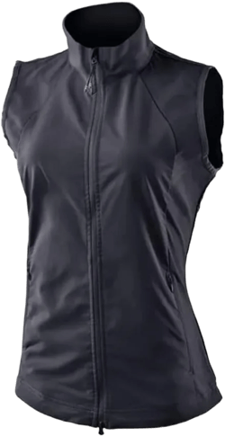 Beretta Women's Gravite Windblock Vest | Water-Repellent Lightweight Breathable Outdoor Casual Athletic Zip Up Vest for Women Ebony Large