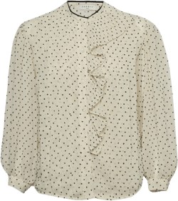 pleated dot shirt