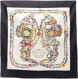 20s floral-pattern silk scarf