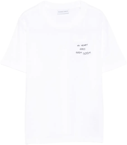 embroidered cotton T-shirt