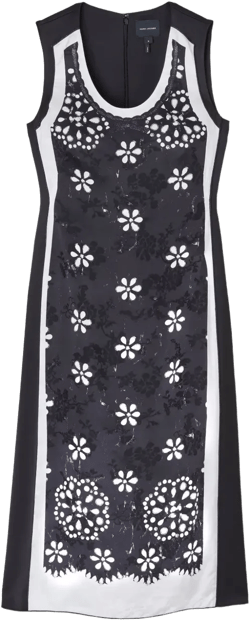 eyelet-floral dress