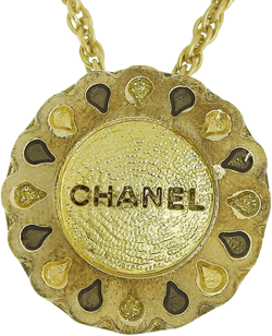 1999 Gold Plated Logo Ribbon Pendant Necklace costume necklace