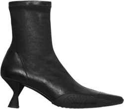 pointed-toe sculpted-heel boots
