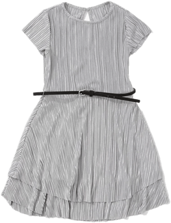 Girls Belted Pleated Dress (Kids)