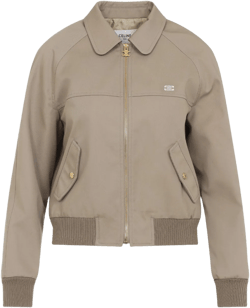 Celine Women's Natural Polyester Bomber Jacket