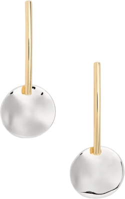 Nordstrom Rack Women's White Bar &amp; Disc Drop Earrings