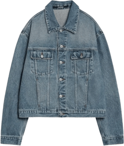 Jacquemus Men's Blue Light Washed Denim Jacket