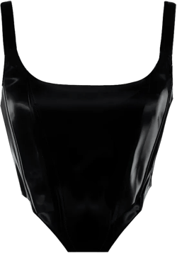 Willow Black Vinyl Corset