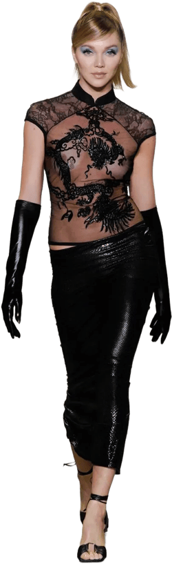 Beaded Dragon Qi Pao Top