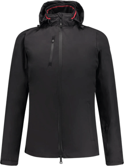 Marwin Sports Whitney Women Black/Grey 4-in-1 Water and Wind Resistant Hooded Jacket with Removable Features, L