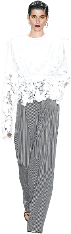 Supima Cotton and Lace Tunic Top