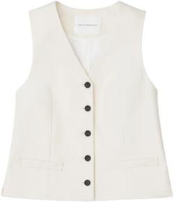 Tailored Vest in Ivory