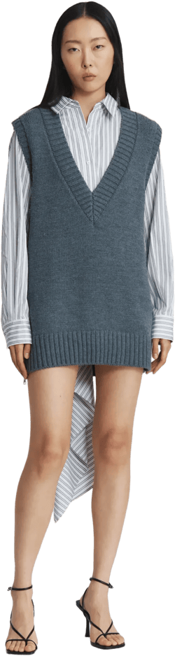 Pinstripe Back Cascade Shirt