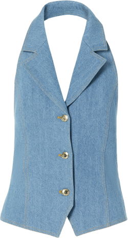 Denim Halter Vest