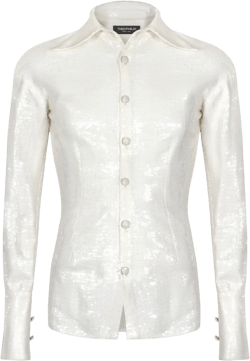 Sequined Linen Blouse