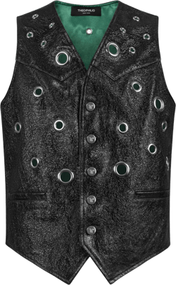 Leather Grommet Vest