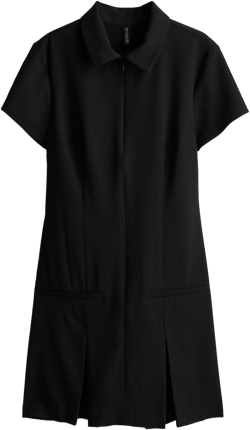 Zip-Front Dress with Collar