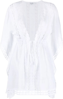 embroidered draped tunic