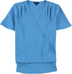 Alfani Womens Solid Pullover Blouse, Blue, Small