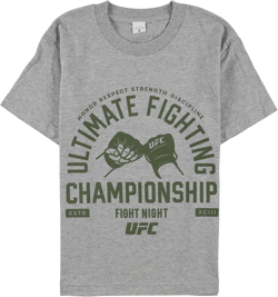 UFC Boys Fight Night Hands Graphic T-Shirt, Grey, Big Kids (8-20), S