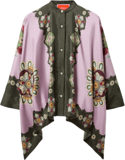Placée-print silk shirt