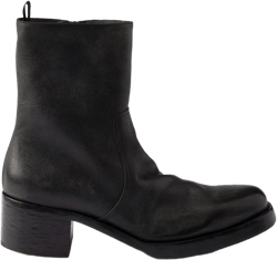 zipped block-heel boots