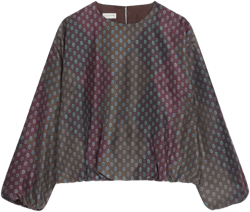 geometric-print blouse