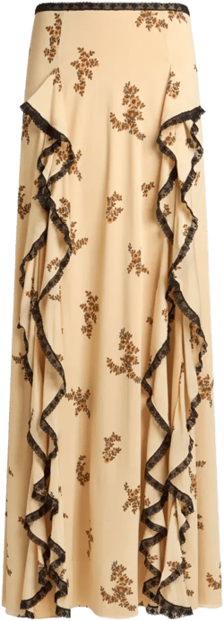 floral-print maxi skirt