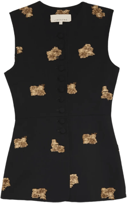 BLACK AND BRONZE VANIA VEST