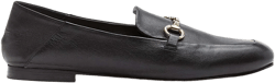 Camille Black Leather Loafers
